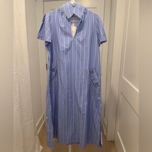 NWT Holly Shae Gretchen Striped Short Sleeve Midi Dress size S/M